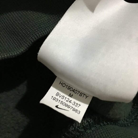 Nike Outlined Just Do It Mens medium Green Sweatshirt Hoodie - Picture 6 of 10